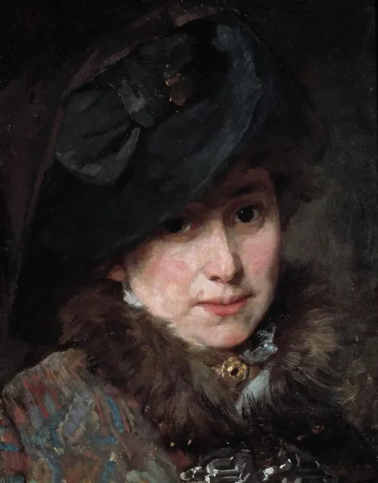 Framed Print : Hildegard Thorell, the Artist, 1880. Creator: Bertha Wegmann Framed Print : Hildegard Thorell, the Artist, 1880. Creator: Bertha Wegmann