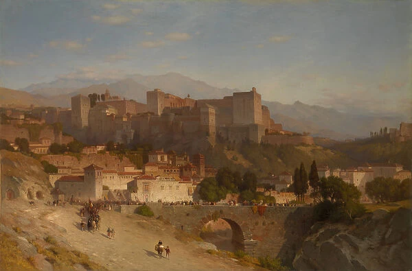 The Hill of the Alhambra, Granada, 1865. Creator: Samuel Colman