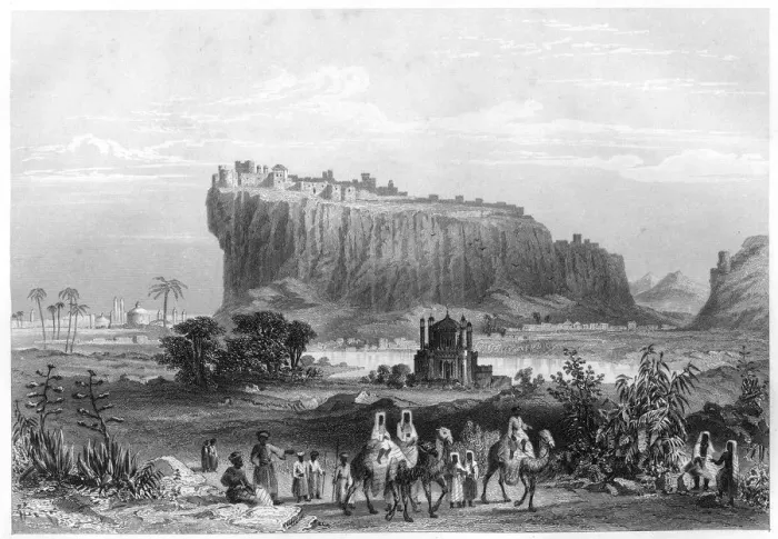 Framed Print : The hill fortress of Gwalior, India, c1860 Framed Print : The hill fortress of Gwalior, India, c1860