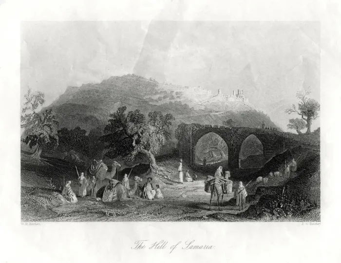 Framed Print : The Hill of Samaria, 19th century. Artist: CJ Bentley Framed Print : The Hill of Samaria, 19th century. Artist: CJ Bentley