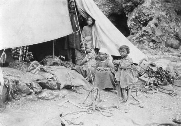 Hill tribe family, Chakrata, 1917