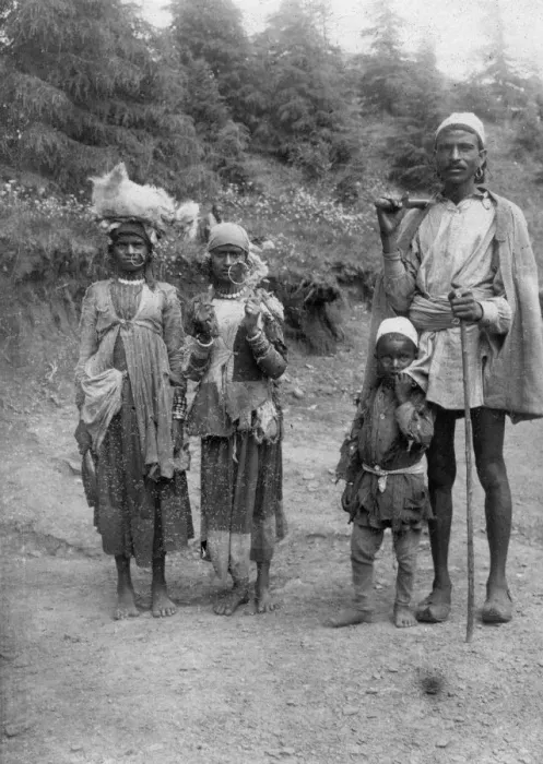 Framed Print : Hill tribe people, Chakrata, 1917 Framed Print : Hill tribe people, Chakrata, 1917