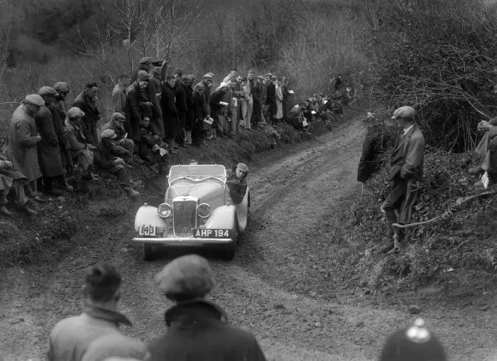 Framed Print : Hillman Aero Minx of V Wherry competing in the MCC Lands End Trial, 1935. Artist: Bill Brunell Framed Print : Hillman Aero Minx of V Wherry competing in the MCC Lands End Trial, 1935. Artist: Bill Brunell