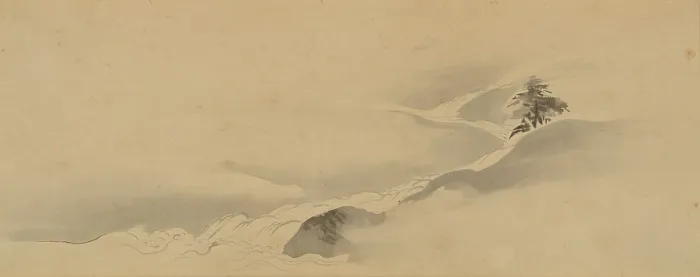 Framed Print : Hills in the Fog, 19th century. Creator: Unknown Framed Print : Hills in the Fog, 19th century. Creator: Unknown