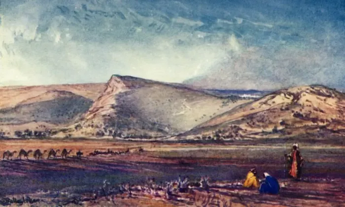 Framed Print : The Hills Round Nazareth from the Plain of Esdraelon, 1902. Creator: John Fulleylove Framed Print : The Hills Round Nazareth from the Plain of Esdraelon, 1902. Creator: John Fulleylove