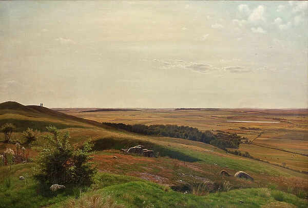 Hillside near Horsens, afternoon, 1858. Creator: Vilhelm Kyhn
