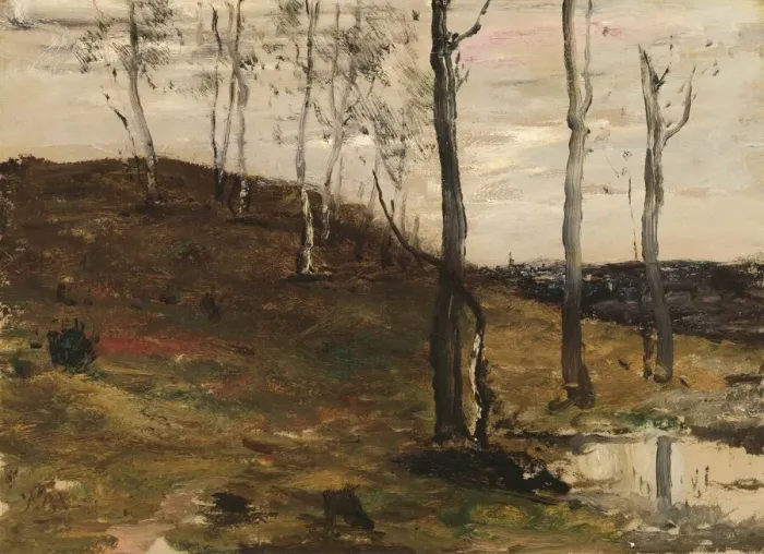 Framed Print : Hillside with Trees, 1872 / 78. Creator: William Morris Hunt Framed Print : Hillside with Trees, 1872 / 78. Creator: William Morris Hunt