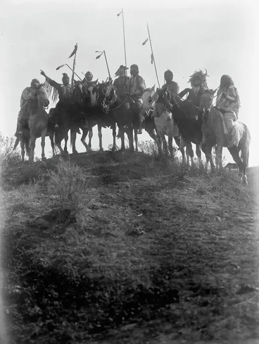 Framed Print : On the hilltop, c1908. Creator: Edward Sheriff Curtis Framed Print : On the hilltop, c1908. Creator: Edward Sheriff Curtis