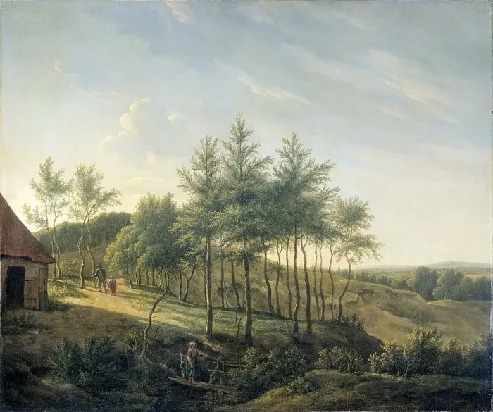Framed Print : Hilly Landscape, 1814. Creator: Gerrit Jan Michaelis Framed Print : Hilly Landscape, 1814. Creator: Gerrit Jan Michaelis