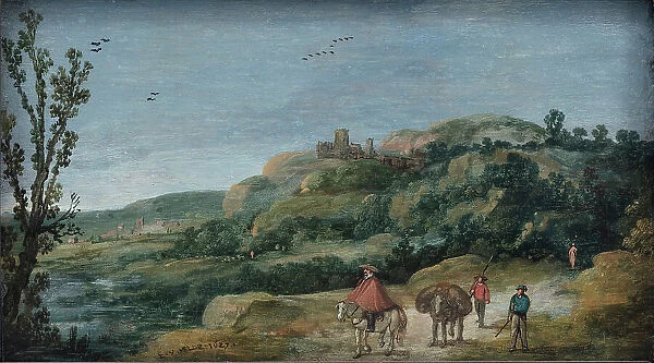 Hilly Landscape; Hilly Country, 1627. Creator: Esaias van de Velde