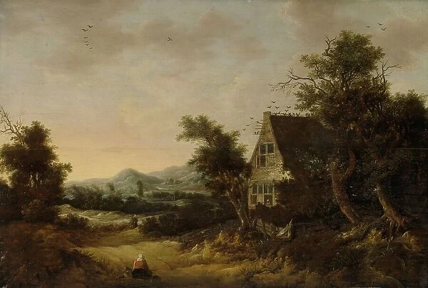 Hilly Landscape with Peasant Cottage, 1653. Creator: Cornelis van Zwieten