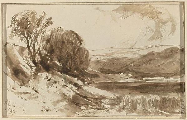 Hilly Landscape with Trees, 1855. Creator: William Hart