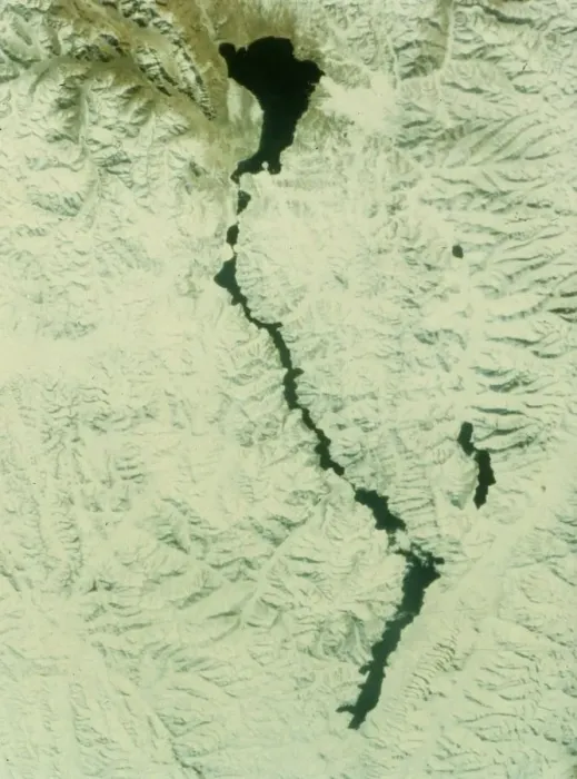 Framed Print : The Himalayas between China and Tibet, seen from aboard the second Space Shuttle flight, 1981 Framed Print : The Himalayas between China and Tibet, seen from aboard the second Space Shuttle flight, 1981
