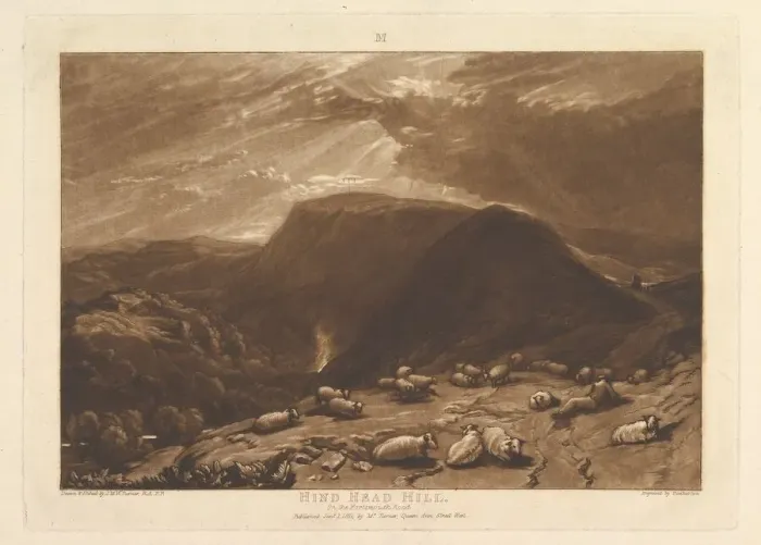 Framed Print : Hind Head Hill, On the Portsmouth Road (Liber Studiorum, part V, plate 25), January 1 Framed Print : Hind Head Hill, On the Portsmouth Road (Liber Studiorum, part V, plate 25), January 1