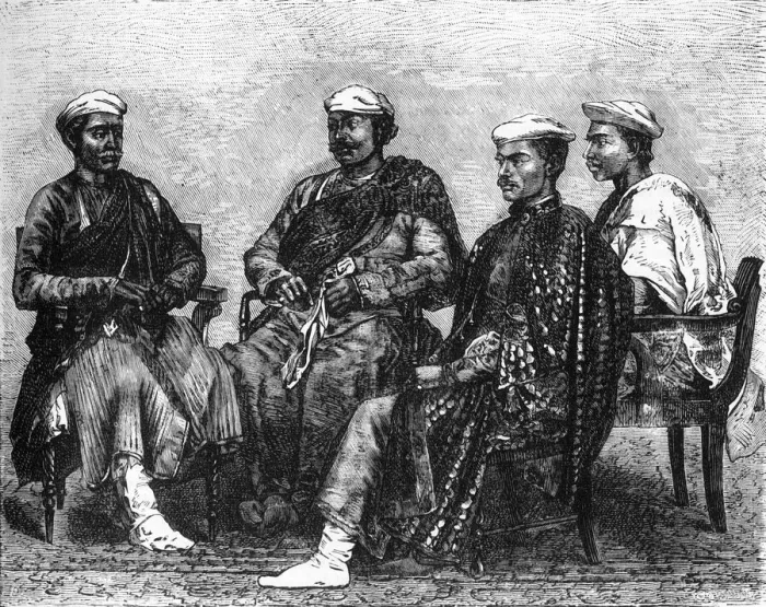 Framed Print : Hindoo Bankers of the North-West Provinces, c1891. Creator: James Grant Framed Print : Hindoo Bankers of the North-West Provinces, c1891. Creator: James Grant