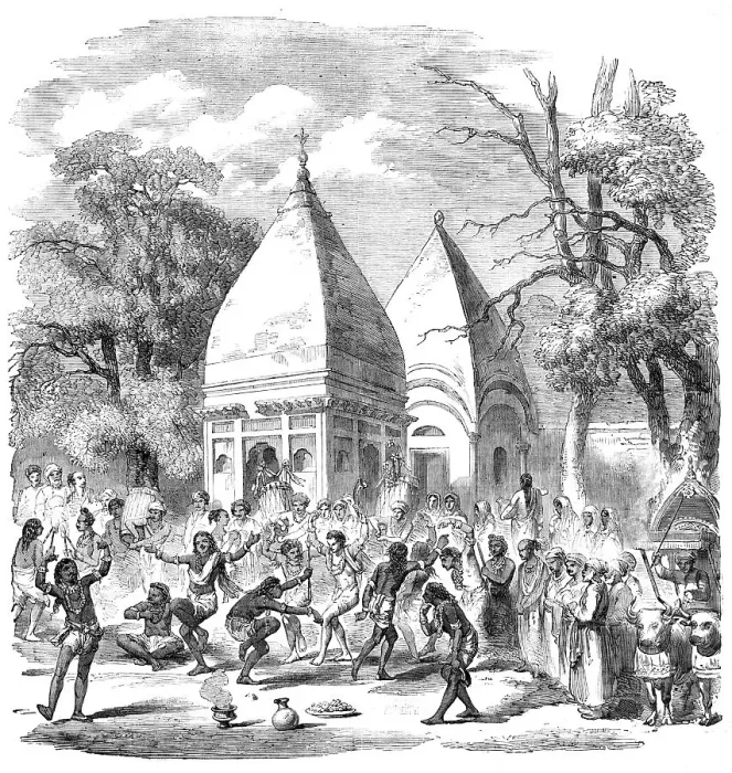 Framed Print : Hindoo Dance - from a native drawing, 1857. Creator: Unknown Framed Print : Hindoo Dance - from a native drawing, 1857. Creator: Unknown