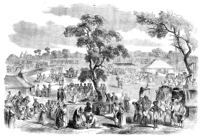 Framed Print : A Hindoo Fair, 1858. Creator: Unknown Framed Print : A Hindoo Fair, 1858. Creator: Unknown