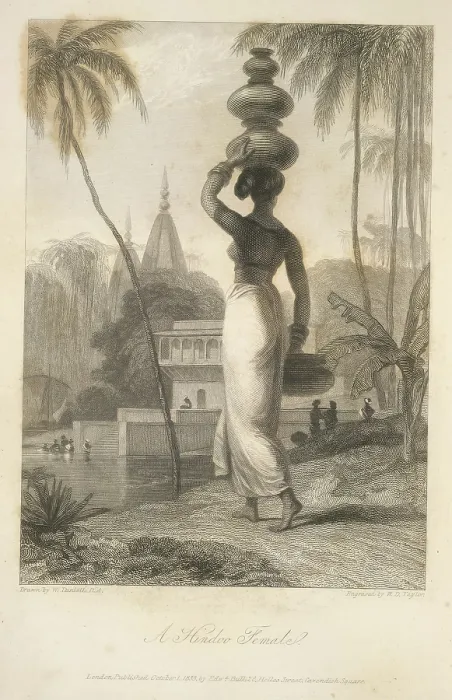 Framed Print : A Hindoo female, 1834-40. Creator: William Daniell Framed Print : A Hindoo female, 1834-40. Creator: William Daniell