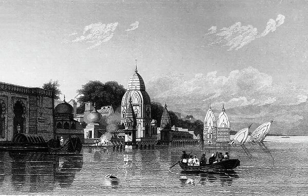 Hindoo Temple, - Benares, 1834. Creator: Thomas Shotter Boys