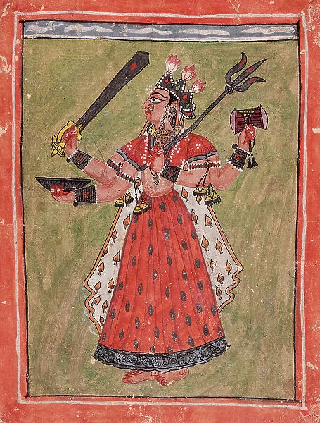 The Hindu Goddess Durga, Late 17th century. Creator: Unknown