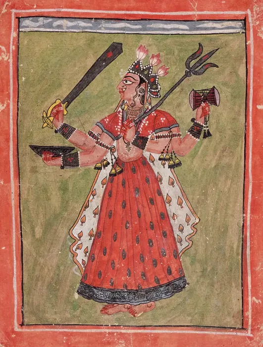 Framed Print : The Hindu Goddess Durga, Late 17th century. Creator: Unknown Framed Print : The Hindu Goddess Durga, Late 17th century. Creator: Unknown