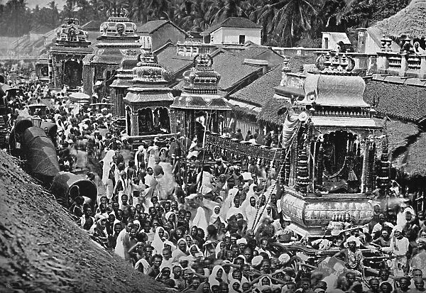 A Hindu religious procession, Madras, 1902. Artist: Wiele & Klein