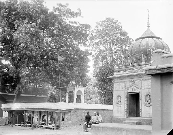 Hindu temple, idol, and shop on Fatehgarh Road, India, 1901. Creator: Kirk & Sons of Cowes