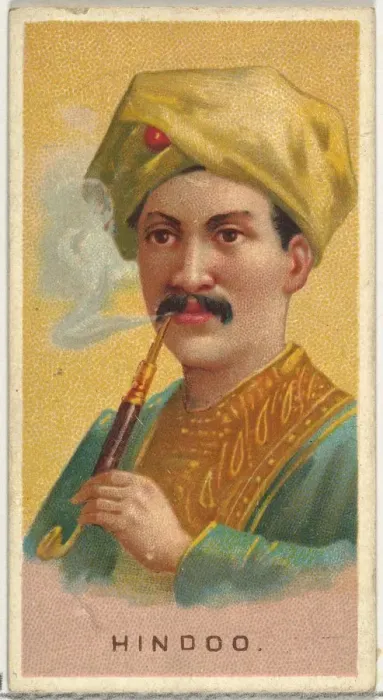 Framed Print : Hindu, from Worlds Smokers series (N33) for Allen & Ginter Cigarettes, 1888 Framed Print : Hindu, from Worlds Smokers series (N33) for Allen & Ginter Cigarettes, 1888