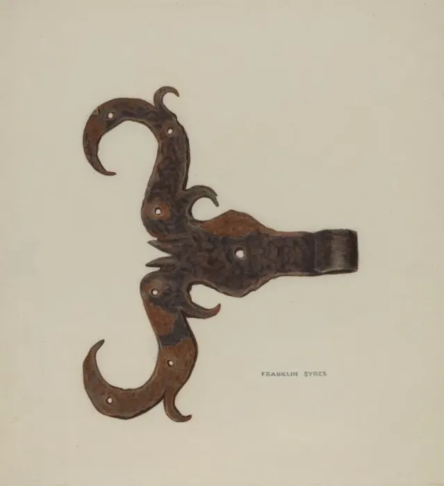 Framed Print : Hinge, c. 1940. Creator: Franklyn Syres Framed Print : Hinge, c. 1940. Creator: Franklyn Syres