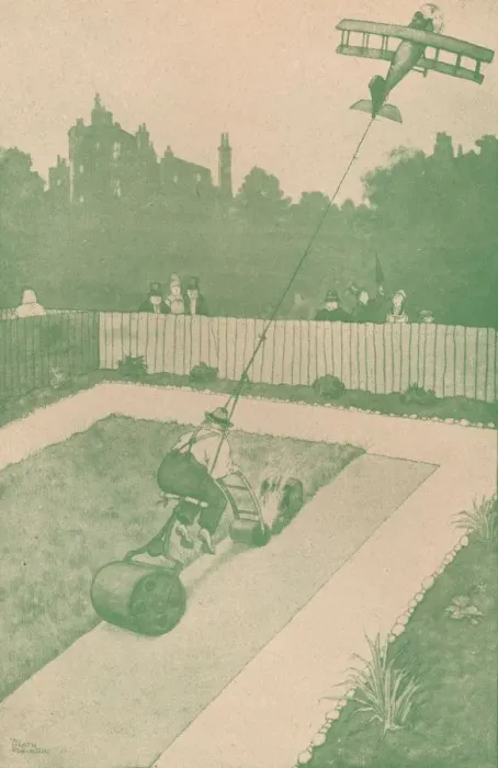 Framed Print : A Hint to the Airman Home on Leave, c1918 (1919). Artist: W Heath Robinson Framed Print : A Hint to the Airman Home on Leave, c1918 (1919). Artist: W Heath Robinson