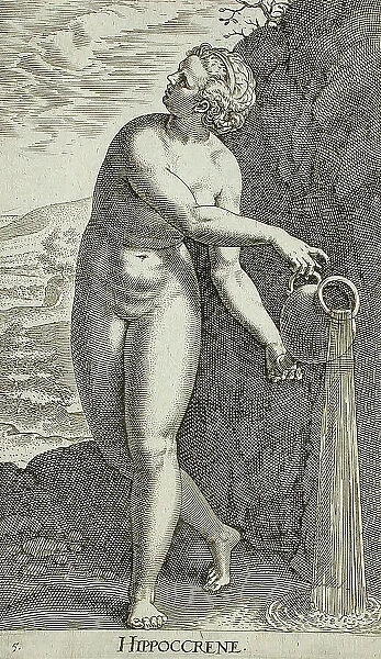 Hippoccrene, 1587. Creator: Philip Galle
