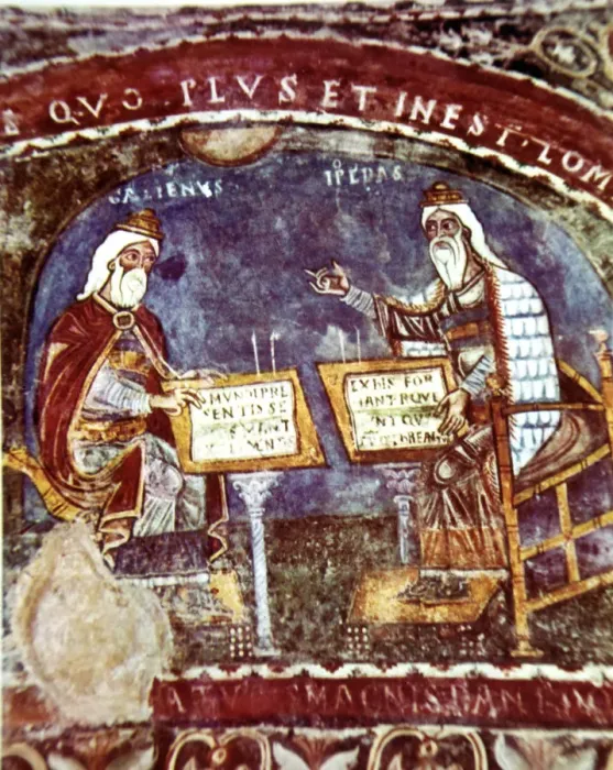 Framed Print : Hippocrates and Galen, physicians, fresco of the Cathedral of Anagni Framed Print : Hippocrates and Galen, physicians, fresco of the Cathedral of Anagni