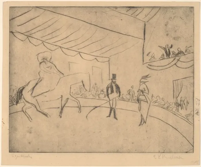 Framed Print : Hippodrome, 1910. Creator: Ernst Kirchner Framed Print : Hippodrome, 1910. Creator: Ernst Kirchner