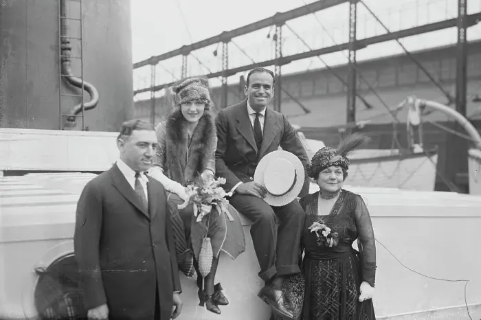 Framed Print : Hiram Abrams, [Mary] Pickford - [Doug] Fairbanks - Mrs. Pickford, between c1915 and c1920. Creator: Bain News Service