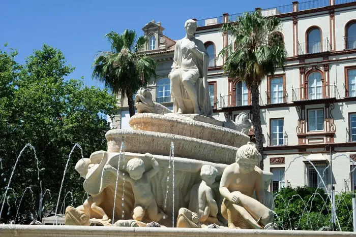 Framed Print : The Hispalis fountain in the Puerta de Jerez roundabout, Seville, Spain, 2023. Creator: Ethel Davies Framed Print : The Hispalis fountain in the Puerta de Jerez roundabout, Seville, Spain, 2023. Creator: Ethel Davies