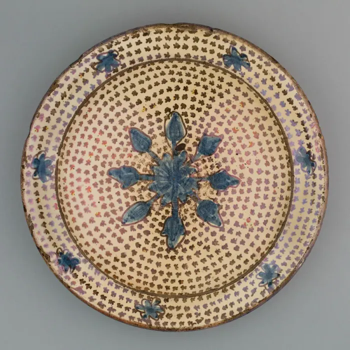 Framed Print : Hispano-Moresque Plate, Spain, 1500 / 1650. Creator: Unknown Framed Print : Hispano-Moresque Plate, Spain, 1500 / 1650. Creator: Unknown