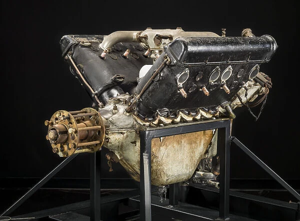 Hispano-Suiza (Wright-Martin E), V-8 Engine, ca. 1916. Creators: Wright Aeronautical