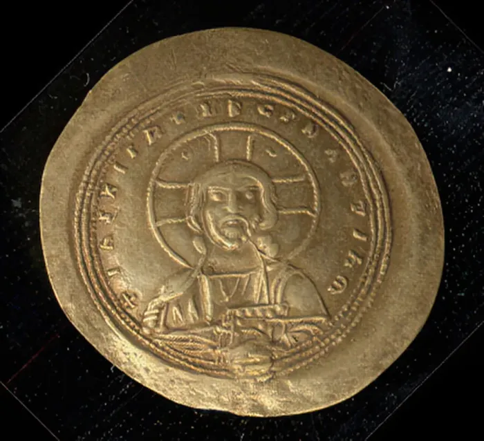 Framed Print : Histamenon of Constantine IX Monomachos (1042-55), Byzantine, 1042-55. Creator: Unknown Framed Print : Histamenon of Constantine IX Monomachos (1042-55), Byzantine, 1042-55. Creator: Unknown