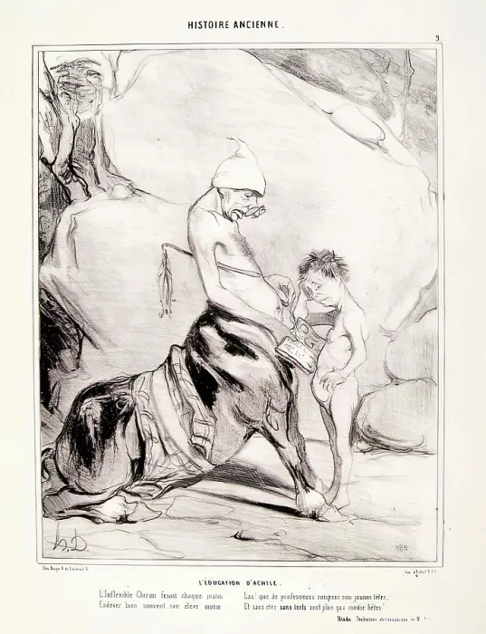 Framed Print : Histoire Ancienne. L education d'Achile, c1843. Creator: Honore Daumier. Histoire Ancienne. L education d'Achile, c1843. Creator: Honore Daumier Framed Print : Histoire Ancienne. L education d'Achile, c1843. Creator: Honore Daumier. Histoire Ancienne. L education d'Achile, c1843. Creator: Honore Daumier
