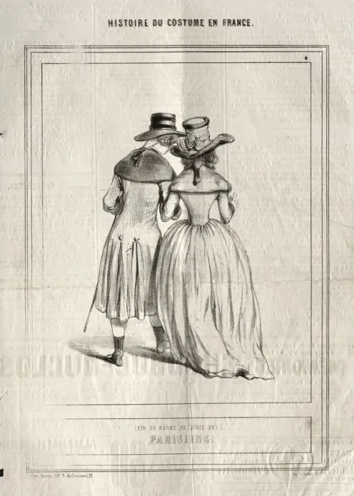 Framed Print : Histoire du Costume en France: Parisiens, 1843. Creator: Paul Gavarni (French, 1804-1866) Framed Print : Histoire du Costume en France: Parisiens, 1843. Creator: Paul Gavarni (French, 1804-1866)