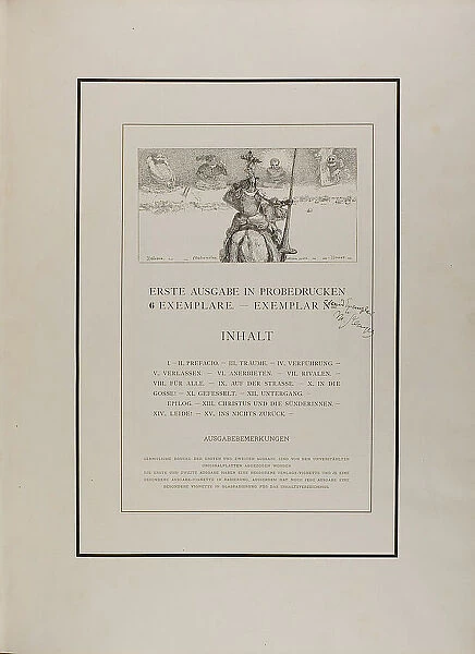 Historia, Modernitas, Pictura sacra, Homer, from A Life, 1884. Creator: Max Klinger