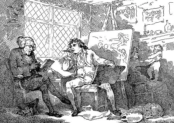 The Historian animating the mind of a young painter, 1784. Artist: Thomas Rowlandson