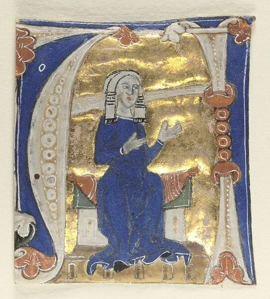 Historiated Initial (A) Excised from a Bible, 1200s. Creator: Unknown