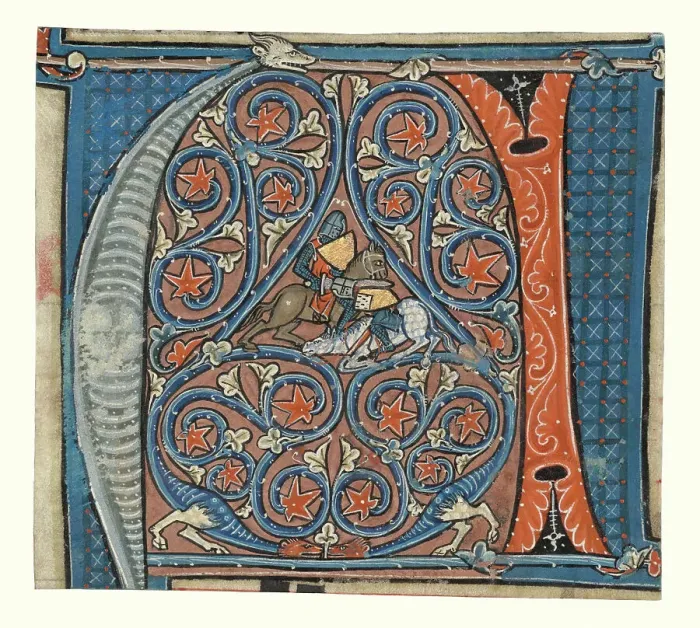 Framed Print : Historiated Initial from an antiphonal, about 1260-1270. Creator: Unknown Framed Print : Historiated Initial from an antiphonal, about 1260-1270. Creator: Unknown