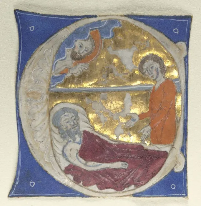 Framed Print : Historiated Initial Excised from a Bible, 1200s. Creator: Unknown Framed Print : Historiated Initial Excised from a Bible, 1200s. Creator: Unknown