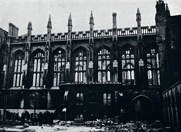 The Historic Hall in the Inner Temple completely gutted by fire, 1941
