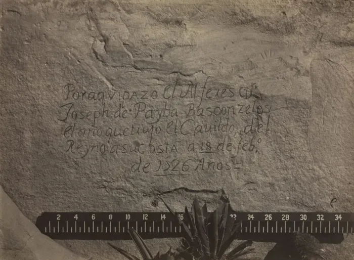 Framed Print : Historic Spanish Record of the Conquest, South Side of Inscription Rock, N. M. No Framed Print : Historic Spanish Record of the Conquest, South Side of Inscription Rock, N. M. No