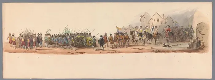 Framed Print : Historical parade at the second centenary of the Utrecht University, 1836 (plate 10), 1837. Creator: Victor Adam Framed Print : Historical parade at the second centenary of the Utrecht University, 1836 (plate 10), 1837. Creator: Victor Adam