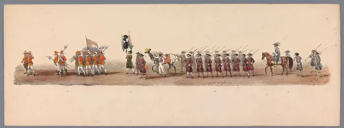 Framed Print : Historical parade at the second centenary of the Utrecht University, 1836 (plate 3), 1837. Creator: Victor Adam Framed Print : Historical parade at the second centenary of the Utrecht University, 1836 (plate 3), 1837. Creator: Victor Adam