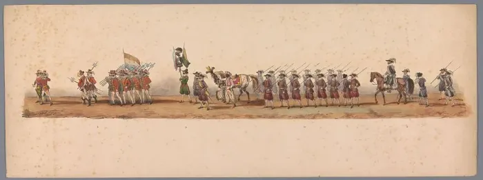 Framed Print : Historical parade at the second centenary of the Utrecht University, 1836 (plate 3), 1837. Creator: Victor Adam Framed Print : Historical parade at the second centenary of the Utrecht University, 1836 (plate 3), 1837. Creator: Victor Adam